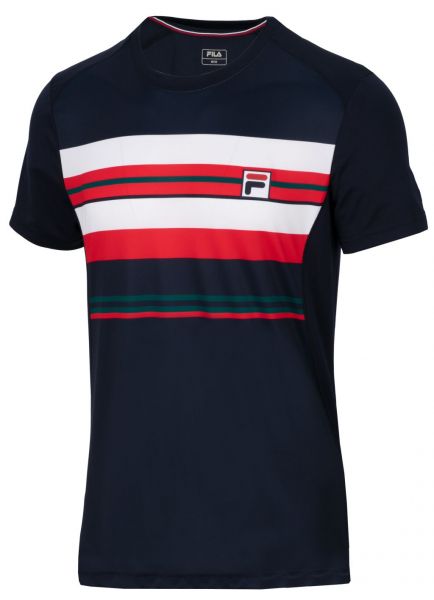 Мъжка тениска Fila T-Shirt Sean - fila navy/white/fila red stripe