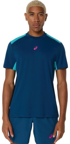 Męski t-shirt Asics Padel Court Short Sleeve - Niebieski