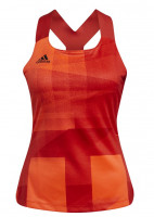 Damen Tennistop Adidas Y-Tank TK PB HR W - solar red/black