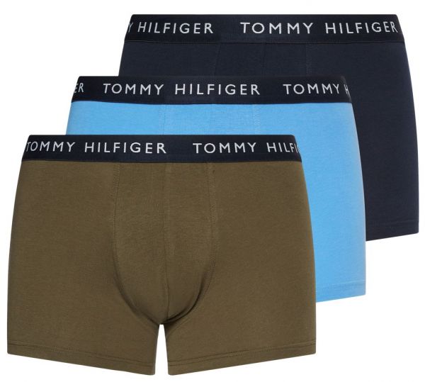 Boxers de sport pour hommes Tommy Hilfiger Trunk 3P - army green/hybrid blue/desert sky