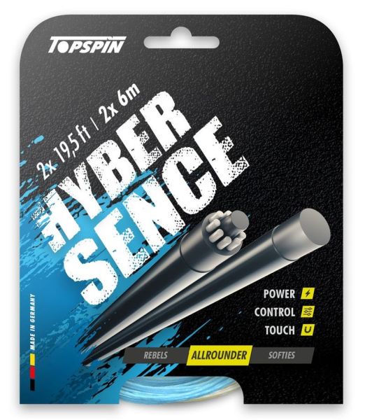 Tennis-Saiten Topspin Hyber Sence (2x6m) - turquoise/natural