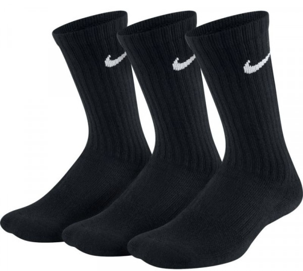 Chaussettes de tennis Nike Youth Performance Cushioned Crew 3P - black
