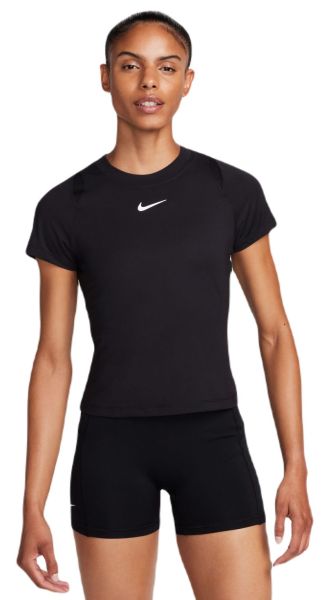 Women's T-shirt Nike Court Dri-Fit Advantage Top - black/black/black/white