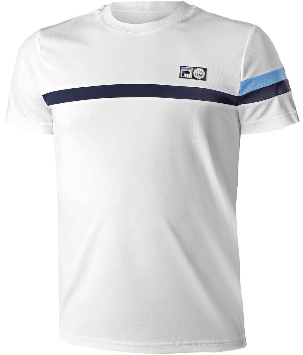 Boys t shirt Fila T Shirt Roman Boys White Tennis Zone Tennis Shop