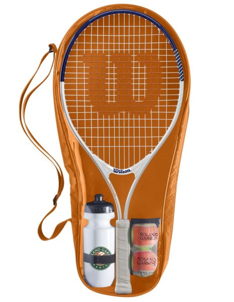 Junior tennis rackets Wilson Roland Garros Elite 23 Kit - white/navy