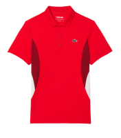 Мъжка тениска с якичка Lacoste Tennis x Novak Djokovic Ultra-Dry Polo - red