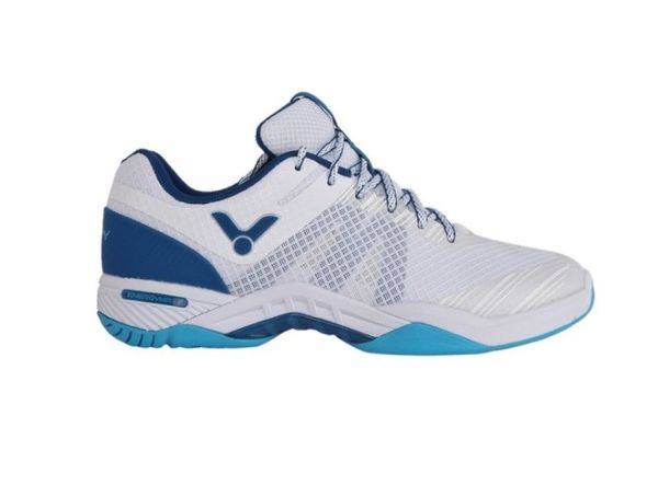 Chaussures de badminton/squash pour hommes Victor S82 AF - white/blue