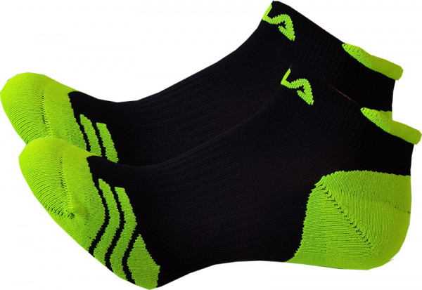 Teniso kojinės Fila Calza Invisible Running Socks - 2 poros/black/yellow fluo