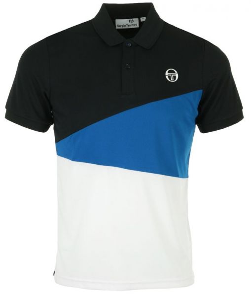Tenisa polo krekls vīriešiem Sergio Tacchini Equilatero PL Polo - black/blue