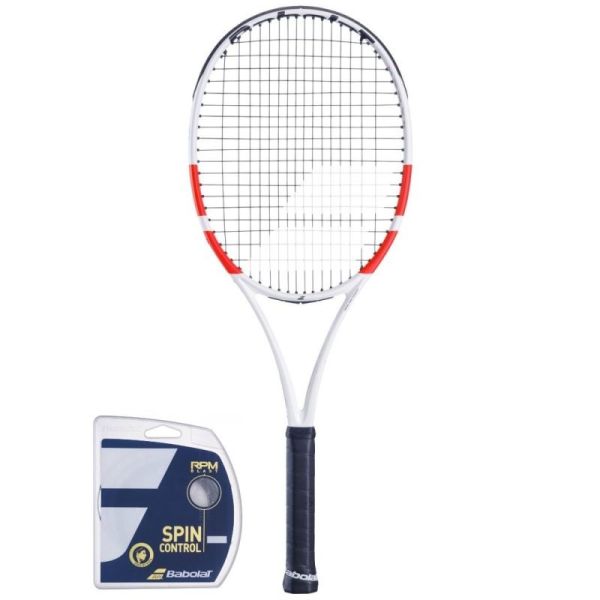 Tennisschläger Babolat Pure Strike 98 16/19 + Tennis-Saiten
