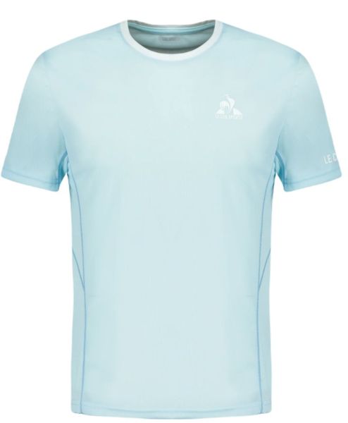 Męski t-shirt Le Coq Sportif Tennis Autres Tournois Short Sleeves 25 - Niebieski