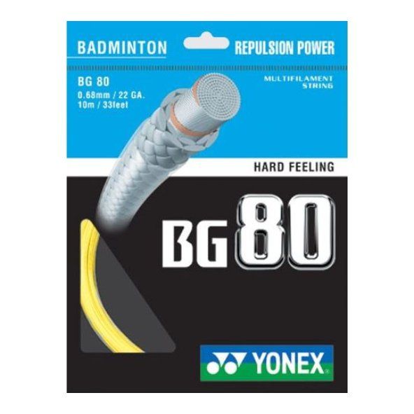Corda per il badminton Yonex BG 80 (10 m) - yellow