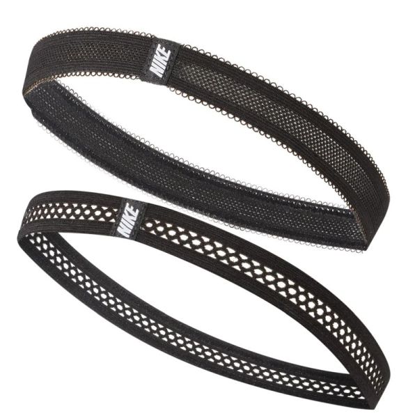 Fejpánt  Nike Mesh Headbands 2PK - black/white