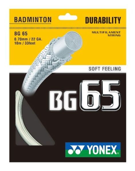 Badminton string Yonex BG 65 (10 m) - white