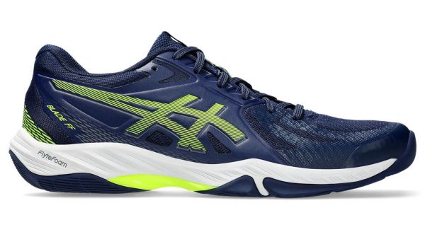 Herrenschuhe für Badminton und Squash Asics Blade FF - blue expanse/safety yellow