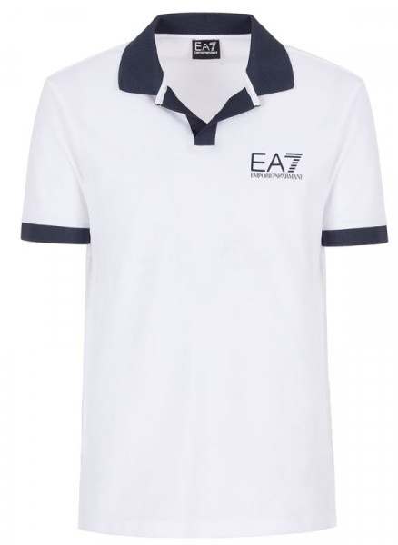  EA7 Man Jersey Polo Shirt - white