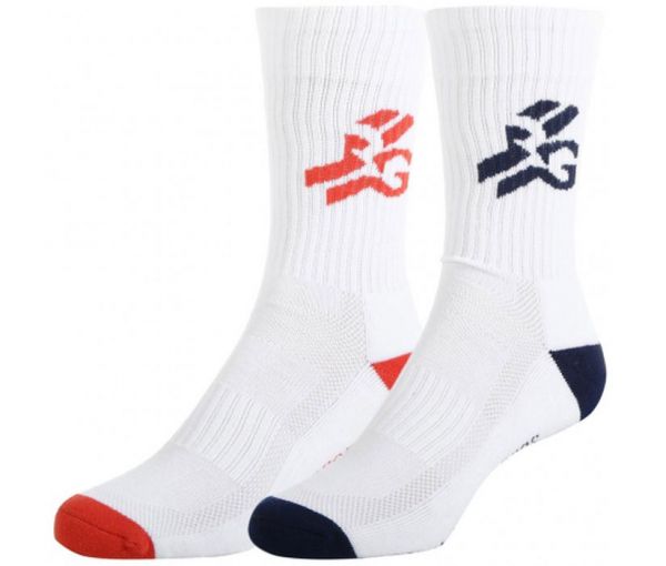 Чорапи Roland Garros Performance Socks 2P - white/navy/clay