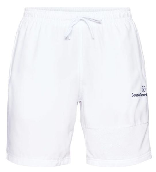 Pantaloncini da tennis da uomo Sergio Tacchini Specchio Bermuda Shorts - Bianco