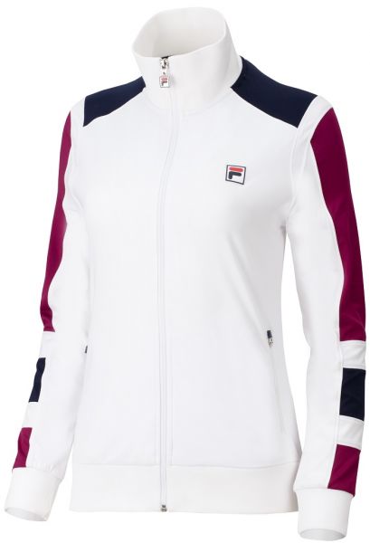 Damen Tennissweatshirt Fila Jacket Helena - white/navy comb