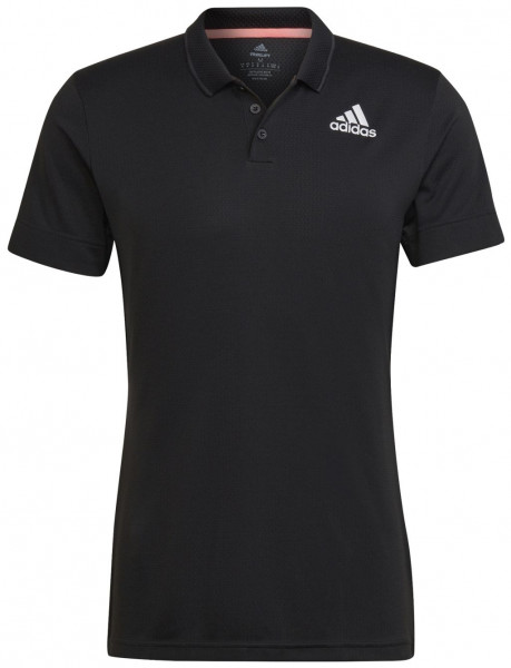 Ανδρικά Πόλο Μπλουζάκι Adidas Tennis Freelift Polo M - black/pink/white