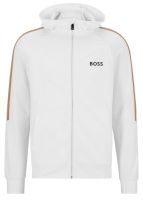 Herren Tennissweatshirt BOSS x Matteo Berrettini Zip-Up Hoodie In Active-Stretch Jersey With Logo - white