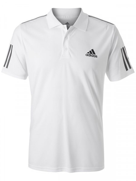  Adidas Club 3 Stripes Polo - white/black