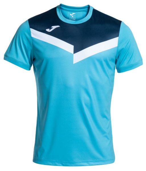 T-shirt da uomo Joma Court Short Sleeve T-Shirt - Blu, Turchese
