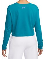 Dámske trička (dlhý rukáv) Nike Court Dri-Fit Slam Long Sleeve Cropped Tennis T-Shirt - green abyss Dámske trička (dlhý rukáv) Nike Court Dri-Fit Slam Long Sleeve Cropped Tennis T-Shirt - green abyss