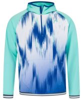 Férfi tenisz pulóver Head Topspin Hoodie - turquoise/print vision