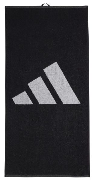 Teniski ručnik Adidas 3BAR Towel Small - Bijel, Crni
