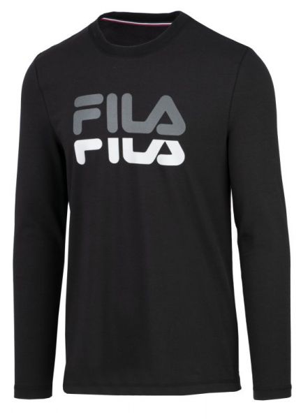Pánské tenisové tričko Fila Longsleeve Lino T-Shirt - black