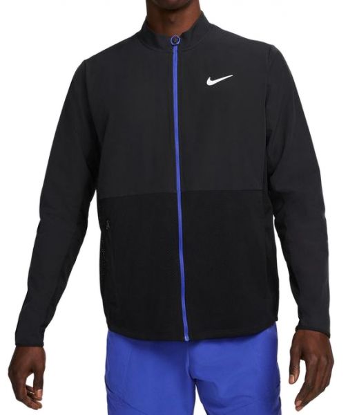 Pánske mikiny Nike Court Advantage Packable Jacket - black/lapis/lapis/white