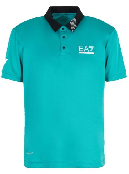 Męskie polo tenisowe EA7 Man Jersey Polo Shirt - spectra green