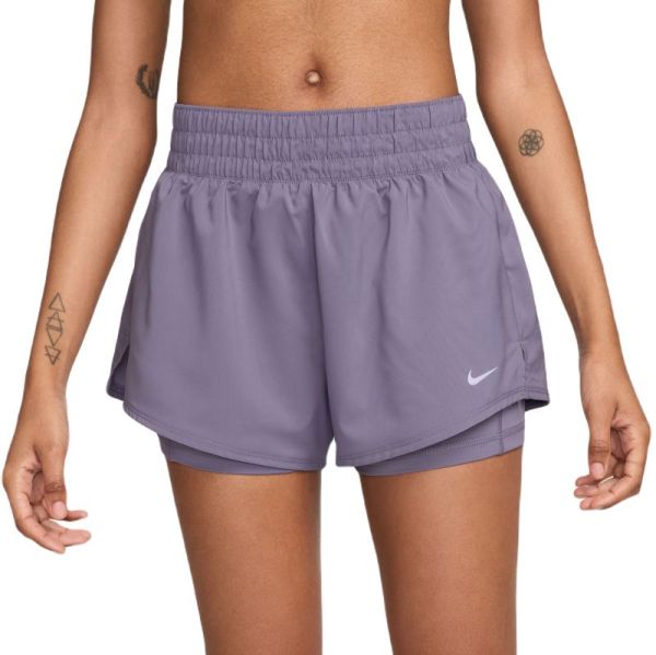 Shorts de tennis pour femmes Nike Dri-Fit One 2-in-1 Shorts - daybreak/reflective silver