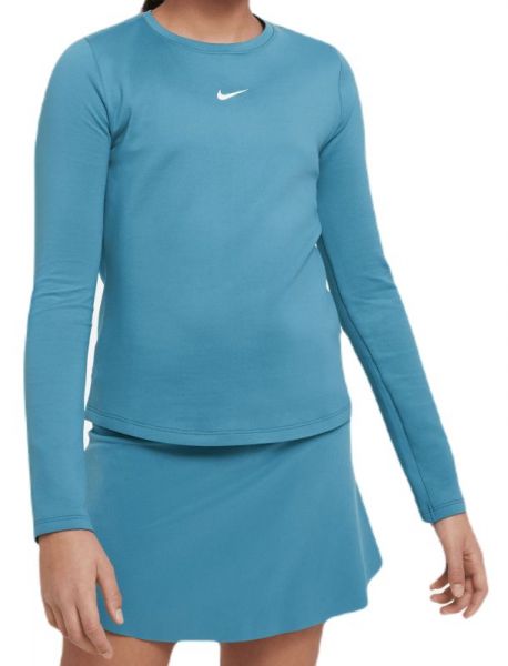 Majica kratkih rukava za djevojčice Nike Therma-Fit One Long Sleeve Training Top - mineral teal/white