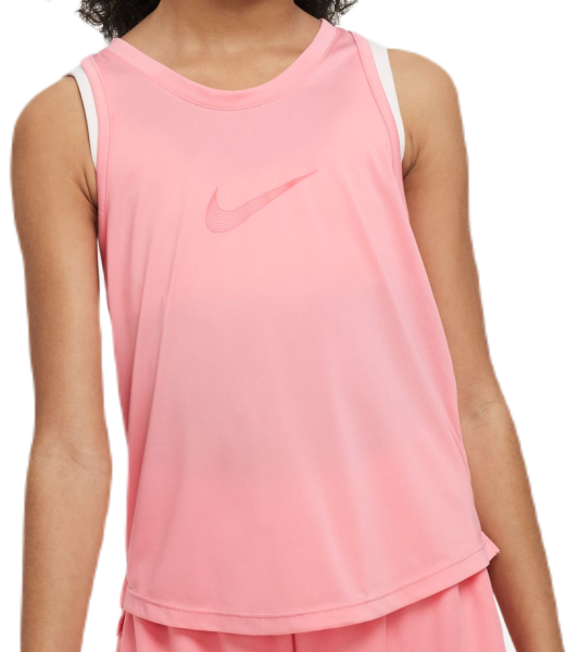 Girls' T-shirt Nike Dri-Fit One Training Tank - coral chalk/sea coral