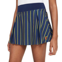 Damen Tennisrock Nike Dri-Fit Club Skirt Regular Stripe Tennis Heritage W - binary blue