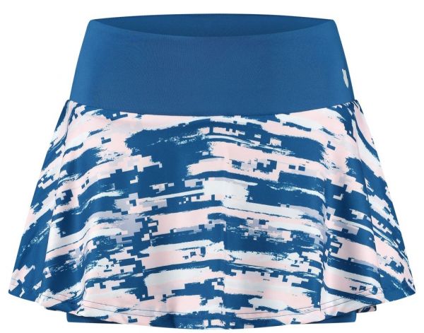 Damen Tennisrock K-Swiss Tac Hypercourt Print Skirt - classic blue