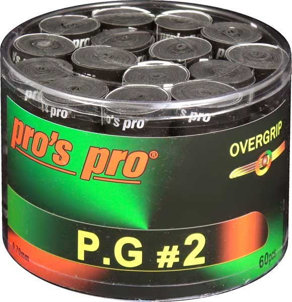 Tenisa overgripu Pro's Pro P.G. 2 60P - black