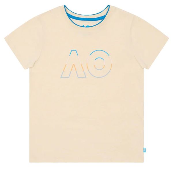 Women's T-shirt Australian Open Logo - Beige