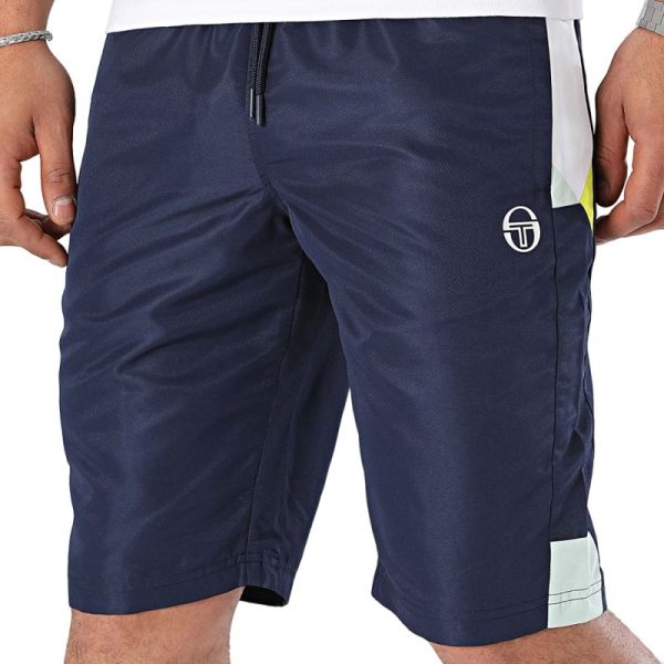 Pánske šortky Sergio Tacchini Geometrica Bermuda Shorts - Modrý