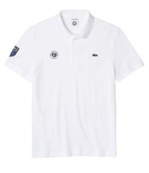  Lacoste Men's SPORT Roland Garros Edition Stretch Cotton Polo Shirt - white/navy