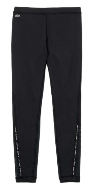 Pantalons de tennis pour femmes Lacoste Women's SPORT Paneled Stretch Tennis Leggings - black/white