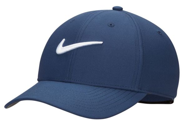 Tennismütze Nike Dri-Fit Club Structured Swoosh Cap - midnight navy/white