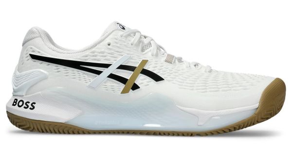 Chaussures de tennis pour hommes Asics Gel-Resolution 9 Clay BOSS - white/black