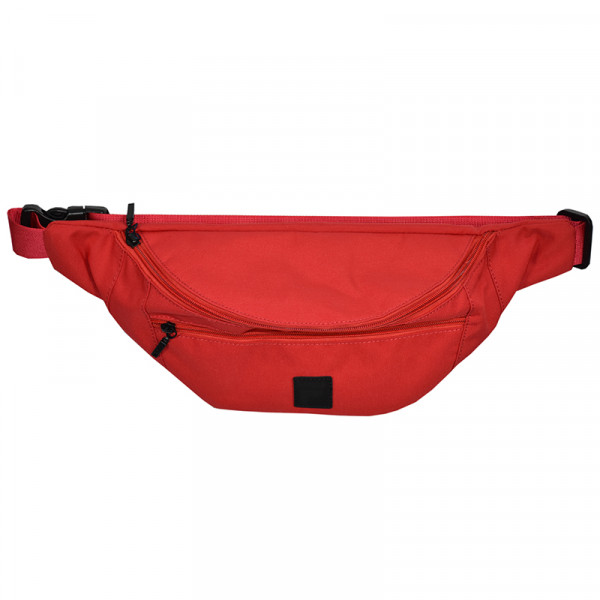 Fila Coated Canvas Double Zipper Waistbag - true red
