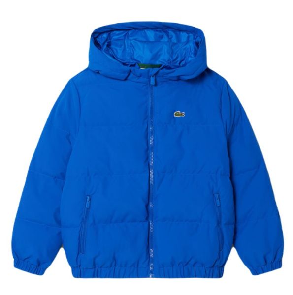 Яке Lacoste Water Embroidered Crocodile Hooded Puffed - Син