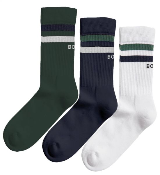 Ponožky Björn Borg Ankle Crew Sock BB Double Stripe - Modrý