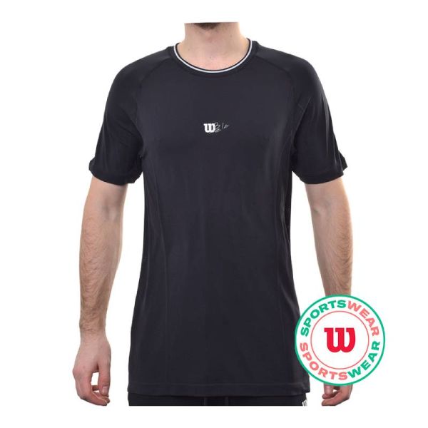 Men's T-shirt Wilson Players Seamless Crew 2.0 - black
