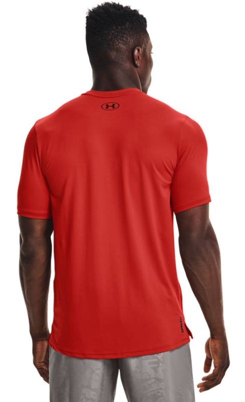 Men's T-shirt Under Armour Men's UA Rush Energy Short Sleeve - blaze  orange/black